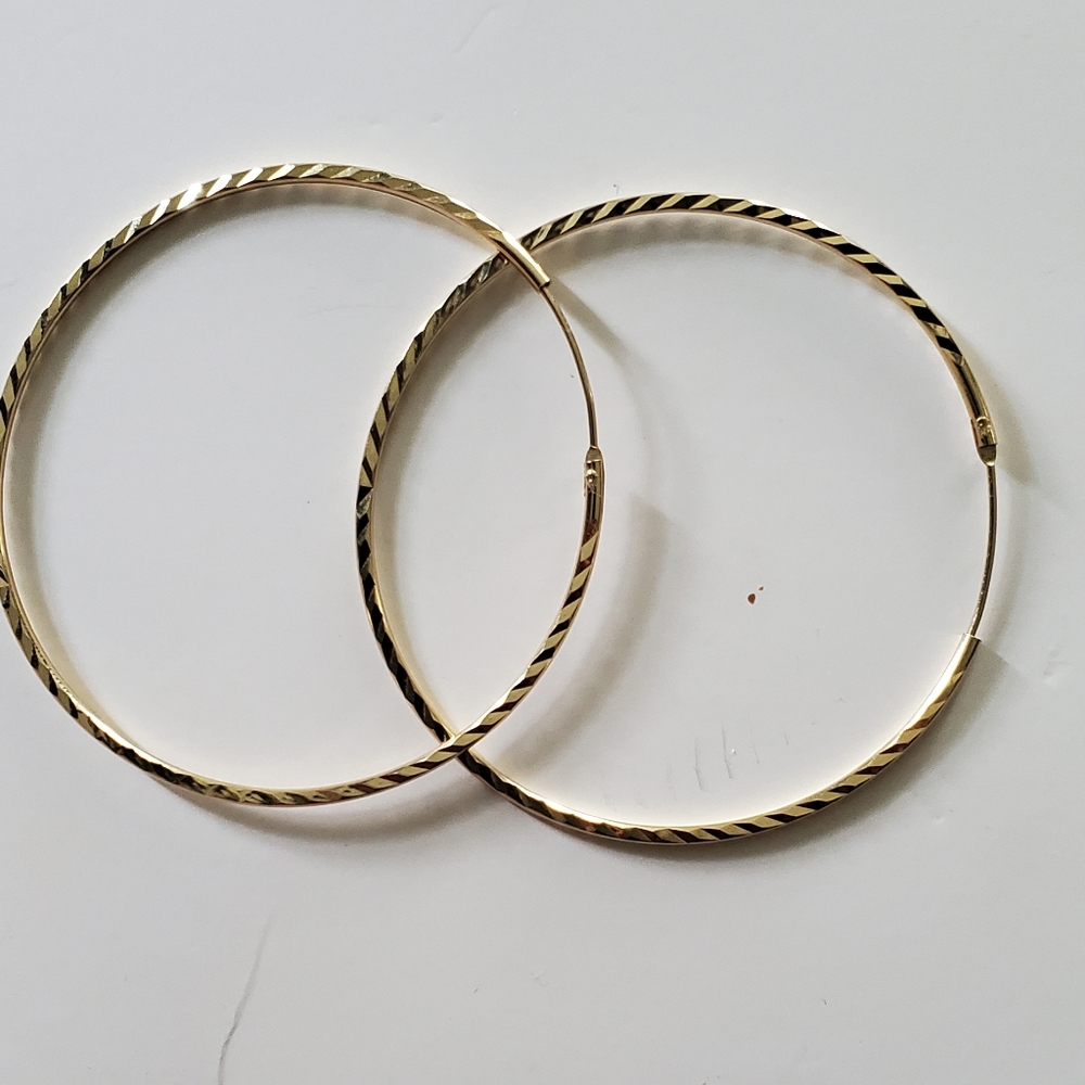 Big Loop Earrings Real Gold